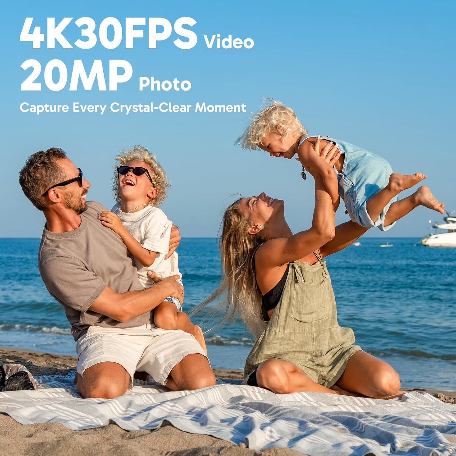 AKASO Brave 4 Action Camera 4K 30fps Ultra Hd Video 20MP Photo, EIS, WiFi, 2X Batteries, Waterproof Underwater Camera, Camcorder Bundle for Snorkel, Travel, Motorcycle, Bicycle, Helmet Accessories Kit - Image 2
