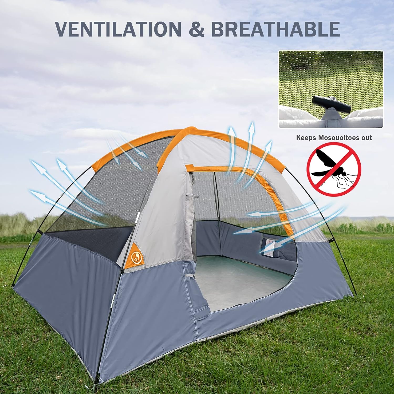 Camping Tent 2-4 Person, Waterproof Windproof Tent with Rainfly Easy Set up-Portable Dome Tents for Camping… - Image 5